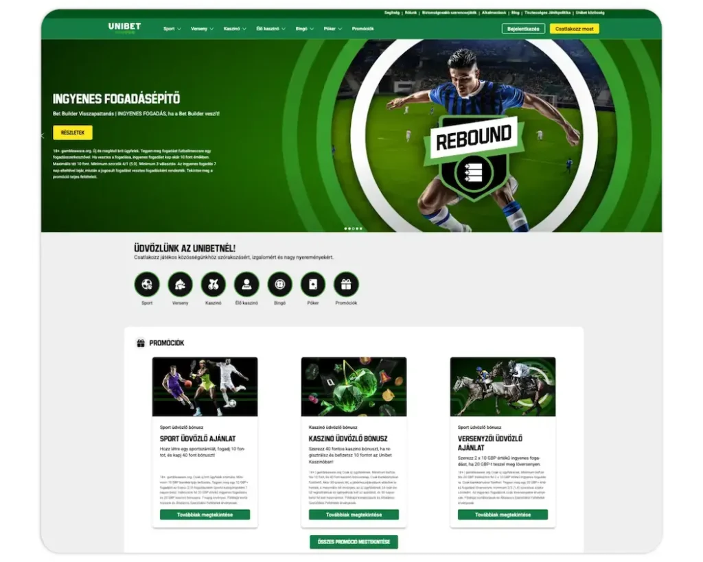 Unibet Kaszinó - Főoldal